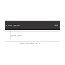 50 mm x 2800 mm Siyah Sibu Aynalı Pleksi Şerit Mobilya Süsü