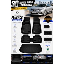 Renault Fluence 2015 Model Uyumlu 3d Araca Özel Havuzlu Paspas+bagaj Havuzu Birebir Uyum