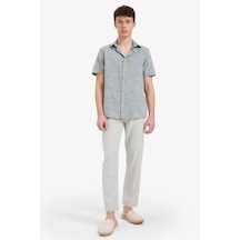Defacto Relax Fit Rahat Kesim Dar Paça Keten Karışımlı Yazlık Pantolon C1140ax25smkh494 Haki