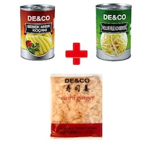 De&co Paketi - Konserve Bebek Mısır Koçanı - Konserve Soya Filizi - Zencefil Turşusu