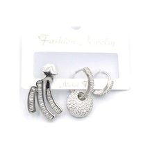 3'lü Yıldız Küpe - Gümüş Diğer 99657427