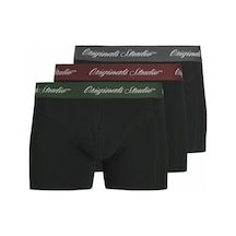 Jack & Jones Jacnorrebro 3'lü Paket Boxer 12287141 Siyah