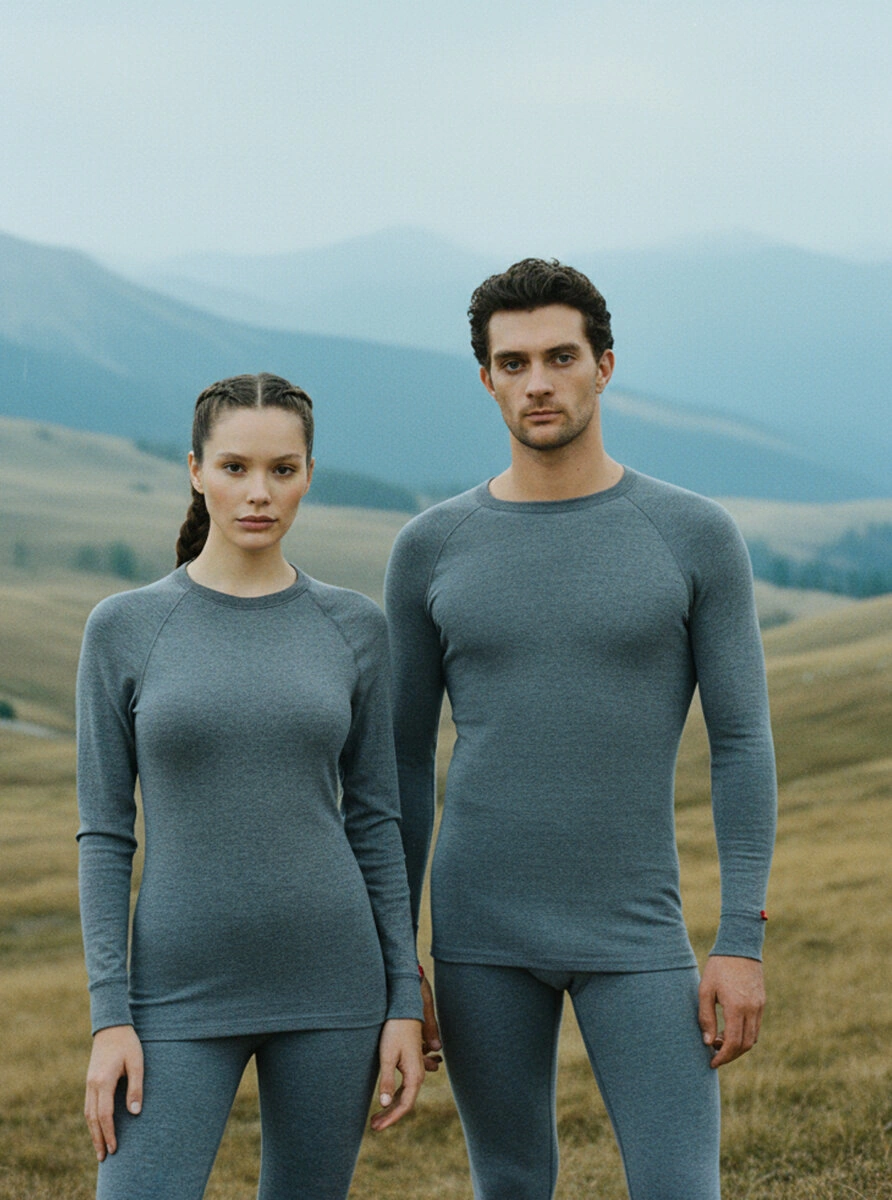 Blackspade Unisex Erkek Termal İçlik 2. Seviye 9259 - Gri Melanj