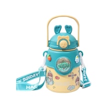 Ruicheng 850ml Çocuk Suluklar Yalıtım Bardağı Paslanmaz Çelik Su Bardağı Taşınabilir Saman Su Şişesi Öğrenci Yalıtım Bardağı Anaokulu Yalıtım Bardağı Açık Içme Şişesi Okul Şişesi 9msoıo Açık Yeşil