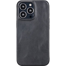 Apple İphone 13 Pro Uyumlu Deri Arka Kapak Rock Rst1 Siyah Diğer