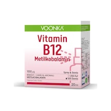 Voonka B12 Metilkobalamın Sprey & Damla 20 ML