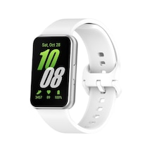 Samsung Galaxy Uyumlu Fit 3 Sm-r390 İçin Düz Renk Toka Silikon Saat Bandı Beyaz