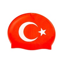 Baskılı Bone Ay Yıldız Kırmızı Bone Çok Renkli