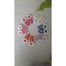 Örgü Papatya Toka 12'li Set