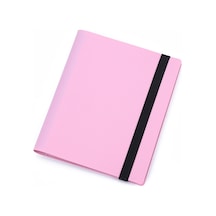 3 İnç Elastik Düz Renkli Fotoğraf Albümü Büyük Kapasiteli Fotoğraf Yıldızı Kartı Depolama Kitabı, Dahili Kağıt Sayfa Sayısı: 3 İnç 160 Bebek Pembesi