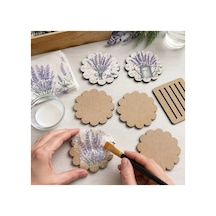 Arliadesign 6 Lı Papatya Mdf Bardak Altlığı 10x10 Cm Boyanabilir Kendin Yap Hobi Seti