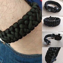 Paracord Survival Tarz Bileklik Çok Renkli
