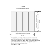 Alüminyum Panel Radyatör Ekol 600x400 Ral 9010 Beyaz