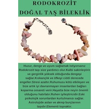 Gümüştel El Sanatları Sertifikalı Rodokrozit Doğal Taş Bileklik Aaa Kalite Çok Renkli