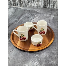 Akasya Yuvarlak Sunum Servis Tabağı Tabak 25cm Çok Renkli