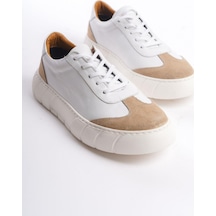 Mubiano Hakiki Deri Erkek Spor Ayakkabı & Sneaker Nude/beyaz -mbkry506-nb Nude/beyaz