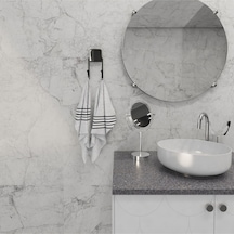 Decorev Dekoratif Yapıştırmalı Banyo- Mutfak Metal Iki Kancalı Askı Siyah Vidasız Pratik Montaj Dc-5053 Siyah
