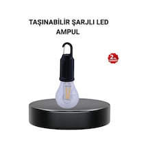 Hubrendy Tekno Taşınabilir Şarjlı Led Kamp Lambası Type-c Girişli Ve Kancalı Tasarım AÇIK GRİ KAHVE KARIŞIMI