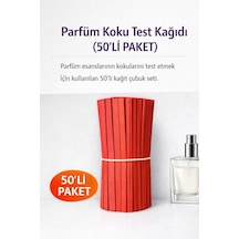 Parfüm Koku Test Kağıdı 50 Li Paket Parfüm Deneme Strip Kağıdı, Kırmızı Koku Test Çubuğu