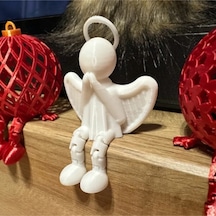3'lü Set: Dua Eden Melek Ve Bacaklı Yılbaşı Topu Dekor Süsü 3d Baskı