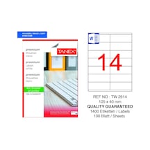 Tanex Tw-2614 105x40mm 100 Lü Lazer Etiketi