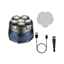 Xuweiwei Mavi 6d Erkek Elektrikli Kel Bas Kesme Makinesi Kablosuz Sarj Edilebilir 6 Yuzen Bicak Kisa Saclar Seyahat Icin