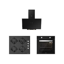 Silverline BO6501B01 - CS5349B01 - 3481 Flam 60 Siyah Ankastre Set
