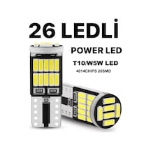 Volvo V70 Plaka Parklar Için 26 Led T10 Beyaz Ampul 2 Adet