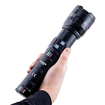 Ws-1150 Uzun Menzilli 60 Watt 5500 Lümen Profesyonel Güçlü El Feneri 2 Açık Ahşap