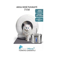 Smartmew Sce002 Akıllı Otomatik Kedi Tuvaleti Ve Kedi Su Sebili Seti - Wifi Kontrollü, Otomatik Temizleme, Sessiz Çalışma