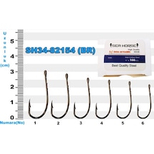Sh34-82154 Sea Horse No: 4/0 Bronz İğne 100'lü