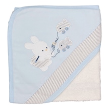 Sebi Balıkçı Tavşan Bebek Banyo Havlusu 75x75 Cm 9879