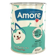 Amore Puppy Kuzu Etli Pirinçli Ezme Yavru Köpek Konserve Maması 18 x 400 G