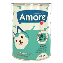 Amore Puppy Kuzu Etli Pirinçli Ezme Yavru Köpek Konserve Maması 400 G