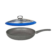 Mehtap Granit Tava Mavi Silikon Kapaklı 26 Cm