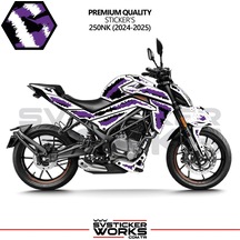 Cfmoto Nk250 Kaplama Sticker Air Brush Motor Kaplama Modeli Hazır Kit 2024-2025 Model Uyumlu Mor