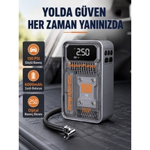 Şarjlı Kablosuz Hava Pompası 150 Psı Basınç, Led Ekran Ve 6000mah Batarya 1
