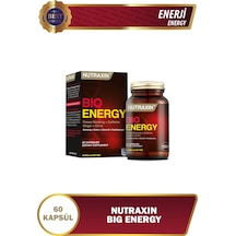 Nutraxin Big Energy - Vitamin Takviyesi 60 Tablet - Kafein Panax ginseng Keçiboynuzu Zencefil