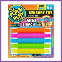 Bezos Pop & Play Tubes Duyusal Stres Oyuncağı Nessiworld 5'li Bzoshb