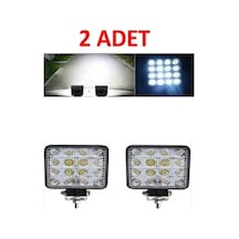 2 Adet 16 Led Kare Çalışma Lambası 48 Watt 12-24 Volt