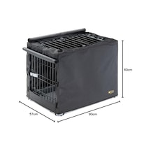 Superıor 90 Katlanır Köpek Kafesi Örtüsü, Su Geçirmez, Rüzgar Geçirmez, Çizilmeye Dayanıklı Kumaş 90 X 57 X Altın