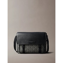 Calvin Klein Mıxed Emblem Aop Lap, 7ul Siyah Erkek Çanta