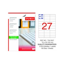 Tw-2027 70x32.125 Laser Etiket 100lü