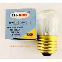 T30 24V 15W E27 Duy Tüp Halojen Ampul 24Volt 15Watt Halogen Ampül