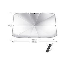 Katlanabilir Araç Ön Cam Güneş Uv Koruma Şemsiye Otomatik Güneşlik 135x120x79 Cm