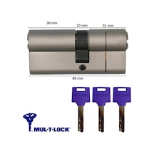 Mul-t-lock Mtl 400 Tuzaklı Bilyalı Kapı Kilidi 69 Mm