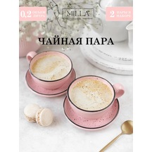 Milla Sweethome Çay Fincanları Seti, Çay Takımı 200ml 396679047 Pembe