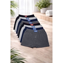 Erkek Penye Boxer 8'li Set Çok Renkli