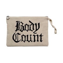 Body Count Merchandise Krem Clutch Astarlı Cüzdan / El Çantası Krem