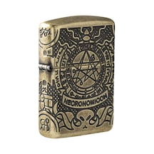 Zippo Armor Occult Necronomicon Dizayn Çakmak Sarı